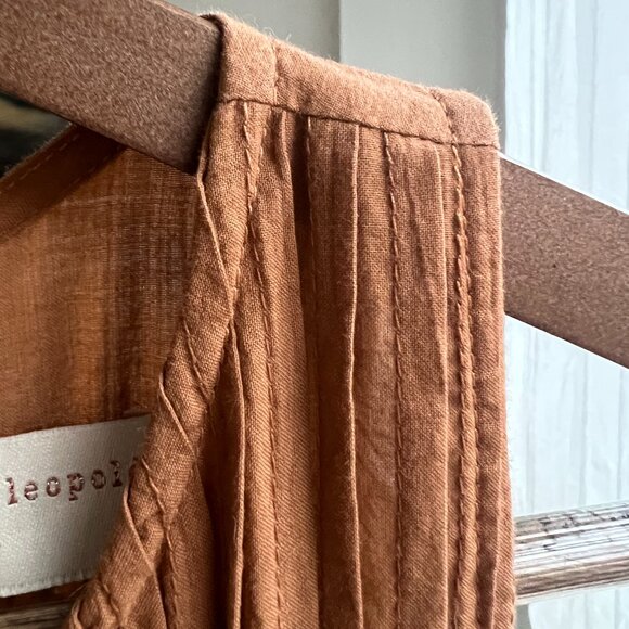 Uma and Leopold Brown Cotton Crystal Midi / Maxi Dress - Size Small - Picture 6 of 7